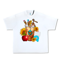 White teacher cold drink frappe with sunflowers Urban Heavy Tee - FaDigitalArtStudio