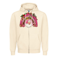 Sandshell pink christmas rainbow Zipper Hoodie - AdoDesignShop