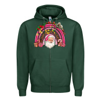 Sports Green pink christmas rainbow Zipper Hoodie - AdoDesignShop