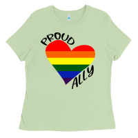 Proud Ally Lgbt Heart Gay Pride Month Ladies Tee | Teevron