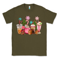 Army Green pink christmas coffe cups Classic Tee - CowGirlArtShop