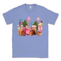 Colony Blue pink christmas coffe cups Classic Tee - CowGirlArtShop
