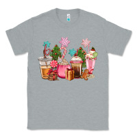 Heather Grey pink christmas coffe cups Classic Tee - CowGirlArtShop