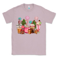 Lilac pink christmas coffe cups Classic Tee - CowGirlArtShop