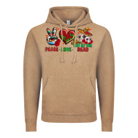 Vintage Coffee Peace Love Day Of The Dead Vintage Hoodie - BundleAndBundleShop