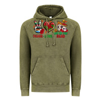 Vintage Olive Peace Love Day Of The Dead Vintage Hoodie - BundleAndBundleShop