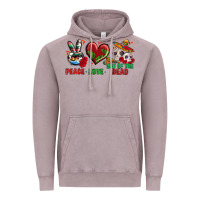 Vintage Zinc Peace Love Day Of The Dead Vintage Hoodie - BundleAndBundleShop