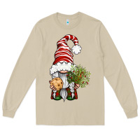 Mushroom Christmas Gnome With Cookie Long Sleeve Tee - BundleAndBundleShop