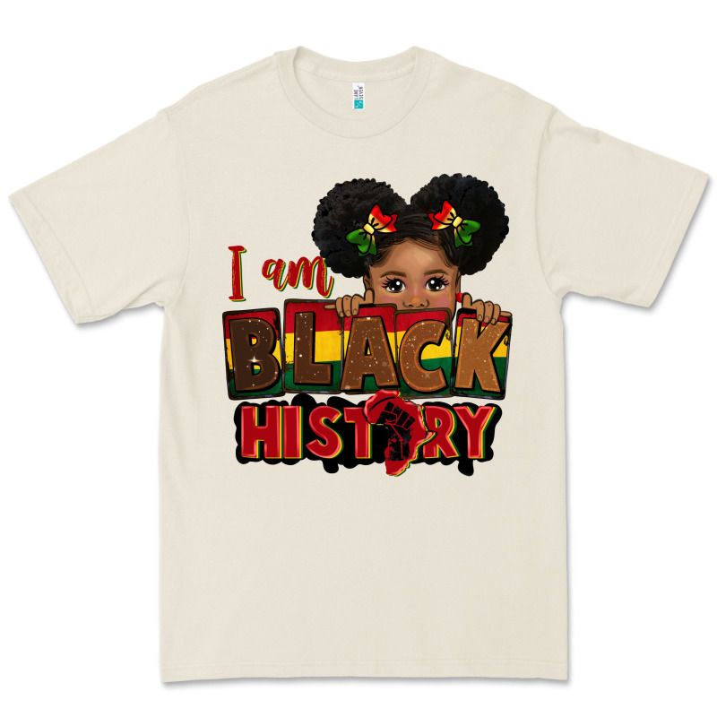 I Am Black History Black Girl Peekaboo Juneteenth Premium Tee by CowGirlArtShop | Teevron