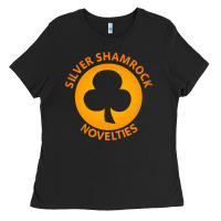 Black silver shamrock novelties Ladies Tee - artisFamous