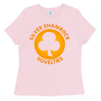 Bubblegum Pink silver shamrock novelties Ladies Tee - artisFamous