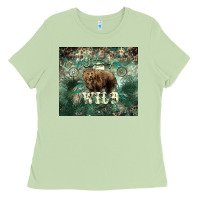 Matcha Stay wild Bear tumbler Ladies Tee - HowdyJamesFarm