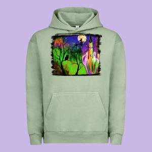 Halloween Background Urban Hoodie Designed By Jahusdesignshop