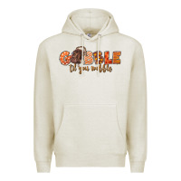 Oatmeal Heather Gobble Gobble Til You Wobble Premium Hoodie - LillyAllenDesigns