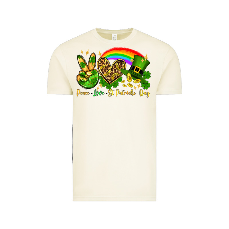 Peace Love St. Patrick's Day Vintage Tee by OliviaCreatesArt | Teevron