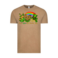 Vintage Coffee Peace love St. Patrick's Day Vintage Tee - OliviaCreatesArt