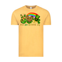 Vintage Mustard Peace love St. Patrick's Day Vintage Tee - OliviaCreatesArt