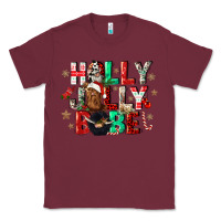 Burgundy holly jolly babe Classic Tee - CowGirlArtShop