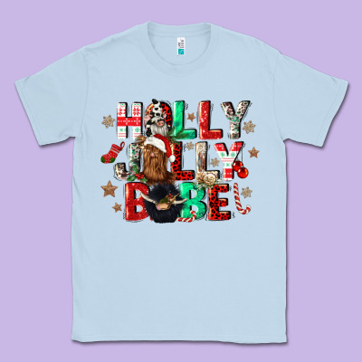 Holly Jolly Babe Classic Tee Designed By Cowgirlartshop