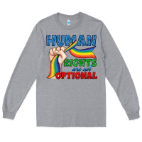 Heather Grey Human Rights Are Not Optional Long Sleeve Tee - BundleAndBundleShop