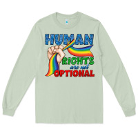 Matcha Human Rights Are Not Optional Long Sleeve Tee - BundleAndBundleShop