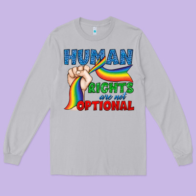 Human Rights Are Not Optional Long Sleeve Tee Designed By Bundleandbundleshop