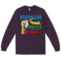 Plum Human Rights Are Not Optional Long Sleeve Tee - BundleAndBundleShop
