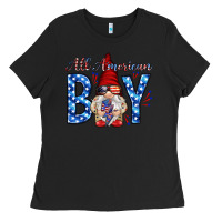 All American Boy With Gnome Ladies Tee | Teevron