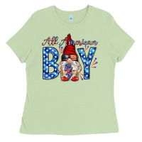 Matcha All American boy with gnome Ladies Tee - HowdyJamesFarm
