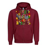 Burgundy chicken merry and bright Zipper Hoodie - AdoDesignShop