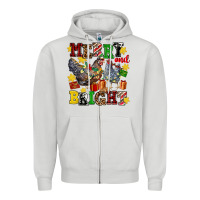 Dove Grey chicken merry and bright Zipper Hoodie - AdoDesignShop