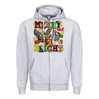Heather Grey chicken merry and bright Zipper Hoodie - AdoDesignShop