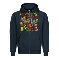 Navy chicken merry and bright Zipper Hoodie - AdoDesignShop