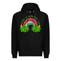 Black Happy St. Patrick's Day Rainbow And Shamrock Premium Hoodie - RanaPortraitStore