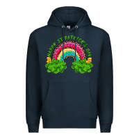 Navy Happy St. Patrick's Day Rainbow And Shamrock Premium Hoodie - RanaPortraitStore