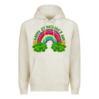 Oatmeal Heather Happy St. Patrick's Day Rainbow And Shamrock Premium Hoodie - RanaPortraitStore
