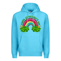 Ocean Blue Happy St. Patrick's Day Rainbow And Shamrock Premium Hoodie - RanaPortraitStore