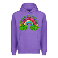 Purple Happy St. Patrick's Day Rainbow And Shamrock Premium Hoodie - RanaPortraitStore