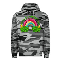 Slate Camo Happy St. Patrick's Day Rainbow And Shamrock Premium Hoodie - RanaPortraitStore