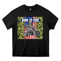 Black born to ride Heavy Core Tee - TumblerDesignByShophia