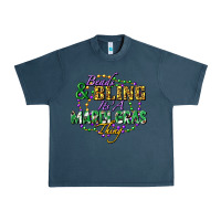 Midnight Navy Beads and bling it's' a Mardi Gras thing Urban Heavy Tee - FaDigitalArtStudio