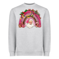 Heather Grey pink christmas rainbow Heavyweight Sweatshirt - AdoDesignShop