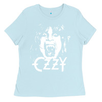 Baby Blue crazy train vintage rock Ladies Tee - artisFamous