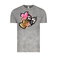 Cloud Rock Pink glitter leopard cowhide hearts Valentine's Vintage Tee - FaDigitalArtStudio