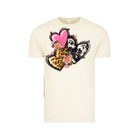 Vintage Arctic Pink glitter leopard cowhide hearts Valentine's Vintage Tee - FaDigitalArtStudio