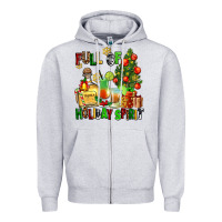 Heather Grey full of holiday spirit Zipper Hoodie - AdoDesignShop