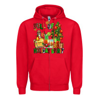 Red full of holiday spirit Zipper Hoodie - AdoDesignShop