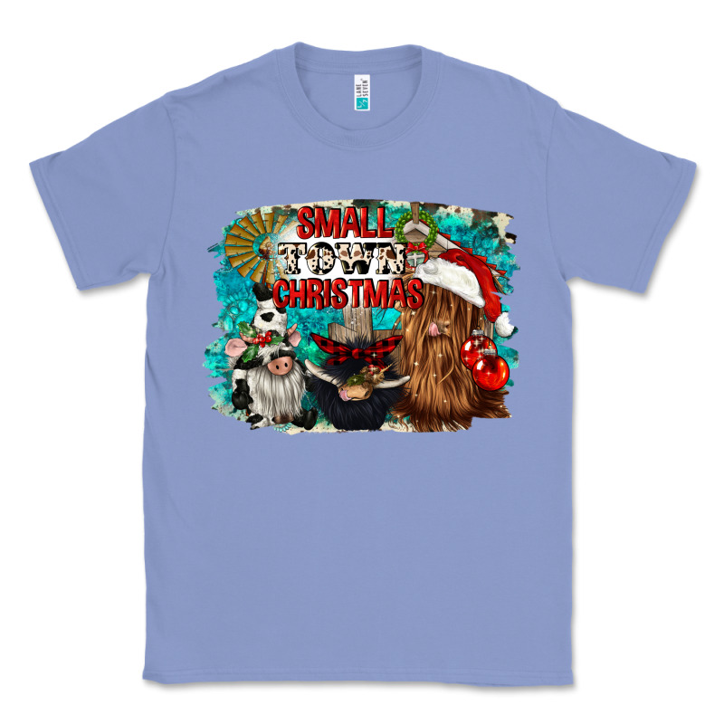 Small Town Christmas Classic Tee by CowGirlArtShop | Teevron