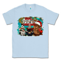 Dusty Blue small town christmas Classic Tee - CowGirlArtShop