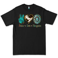 Black Peace Love Turquoise Premium Tee - Jasminsmagicworld